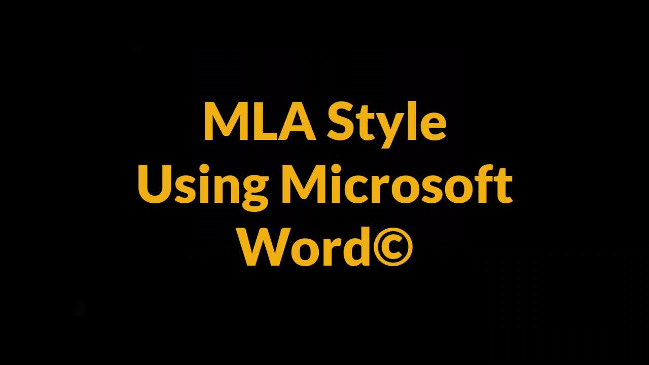 MLA Format in Word FA23 | Lumina Media Player